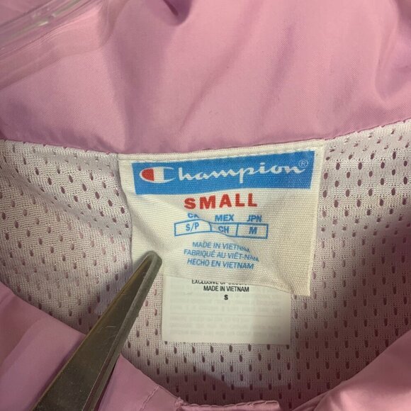 Champion Coach Jacket Embroidered Snap Front Windbreaker Bomber - Picture 8 of 11